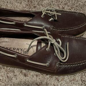 Sperry Men's Dark Brown Leather Boat Shoes